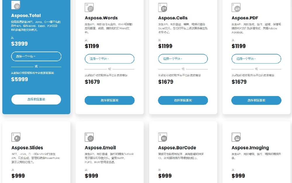 Aspose价格