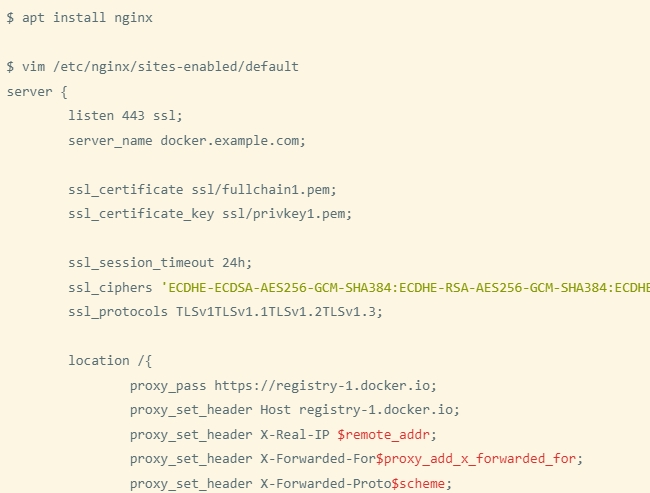 自建docker镜像加速
