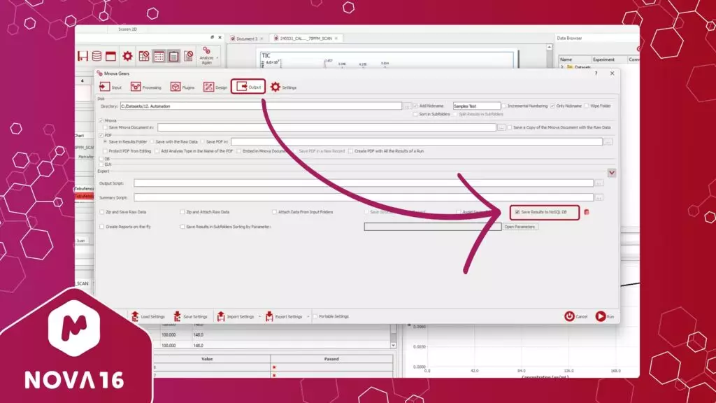 图6. 新的复选框，用于将结果保存到输出选项卡中的NoSQL数据库。.png